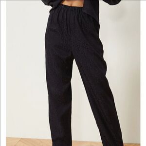 LPA Revolve Womens Small Paz High Waist Navy Blue Jacquard Animal Print Pants